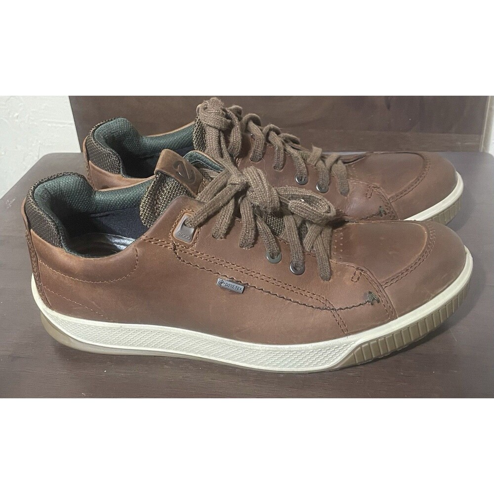 Ecco Men's Brown Byway Tred Gore-Tex Lace Up Leather Sneaker Size 8 - Picture 3 of 7